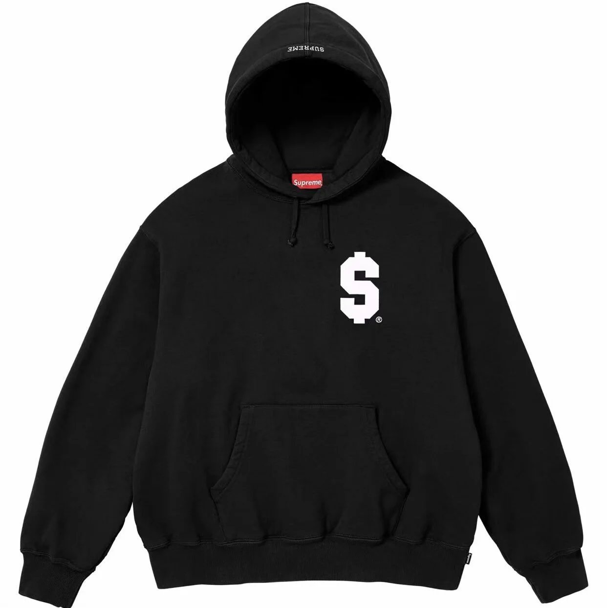 Supreme Casual Logo hoodie Gray Red Oversized for Comfortable Styling