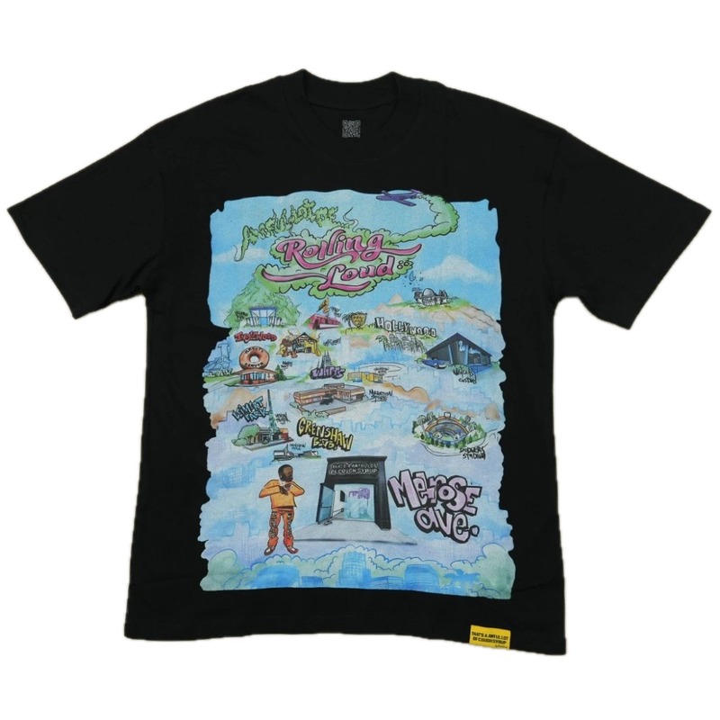 Rolling Loud Graffiti Hip-Hop Style Black T-Shirt