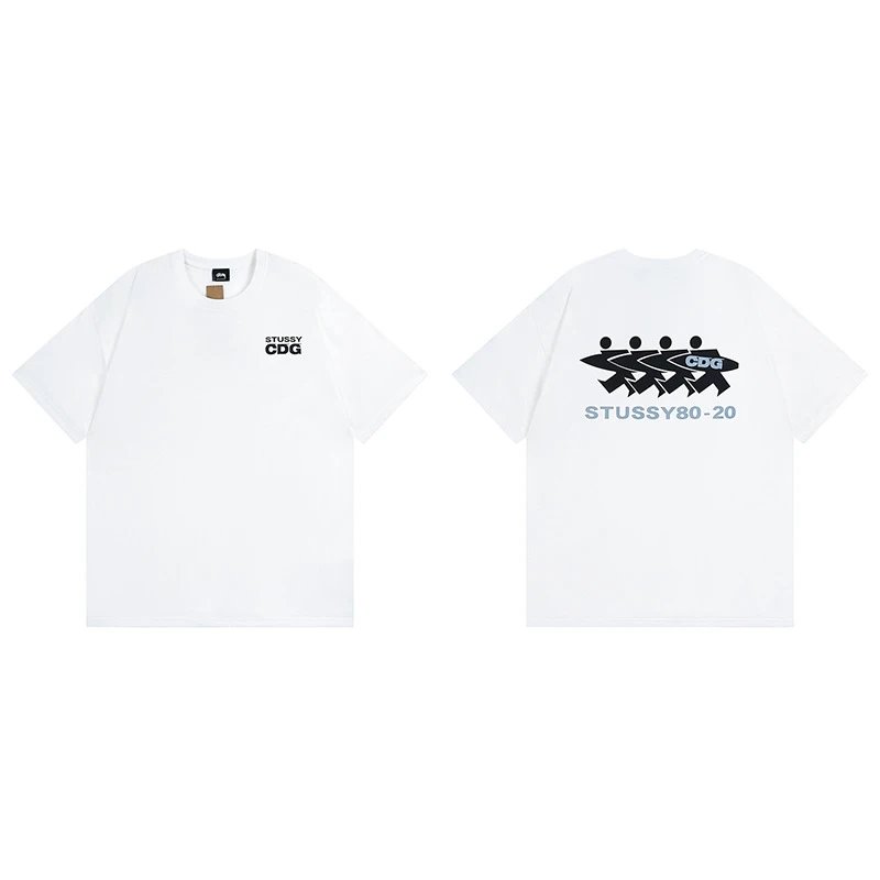 Stussy White Spider Graphic T-Shirt Clean Colorway Logo