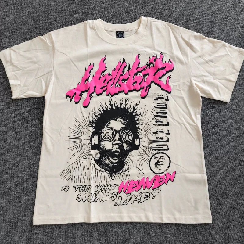 Hellstar Printed Street-style Off-white T-shirt
