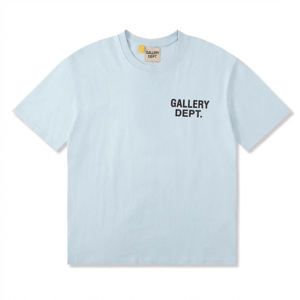 Gallery Dept Simple Style Light Blue T-shirt