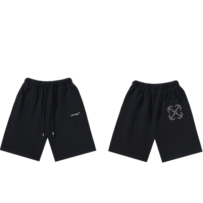 Off-White trendy and cool style black shorts