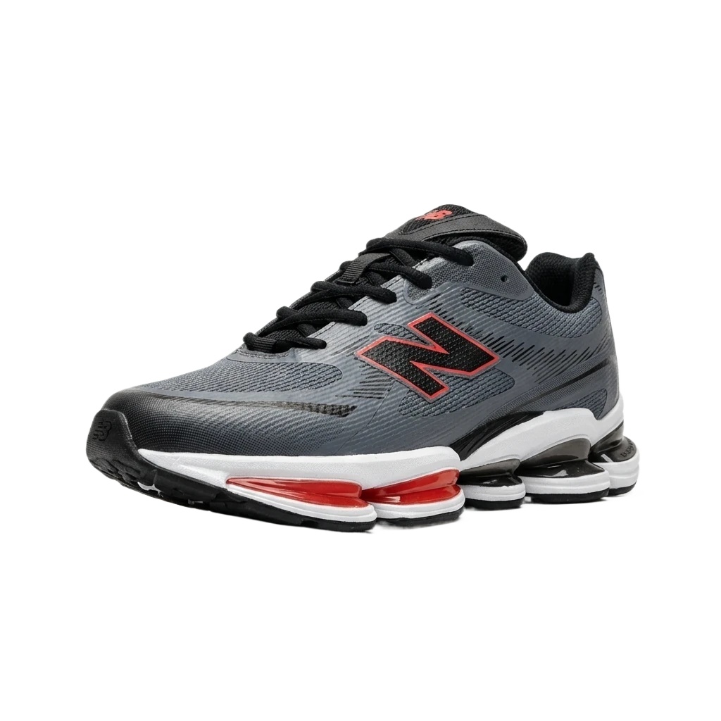 New Balance casual sports grey and red shoes