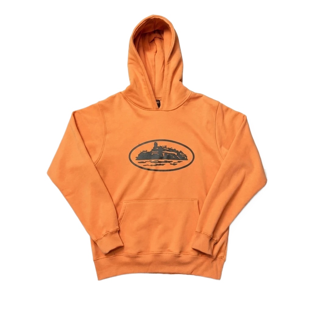 Corteiz orange minimalist style sweatshirt