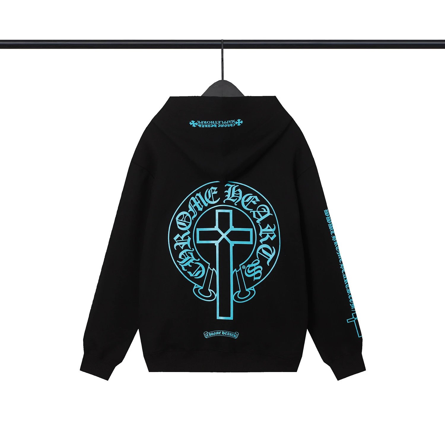 Chrome Hearts 2089-80 Black Cross Graphic Hoodie Outdoor Days