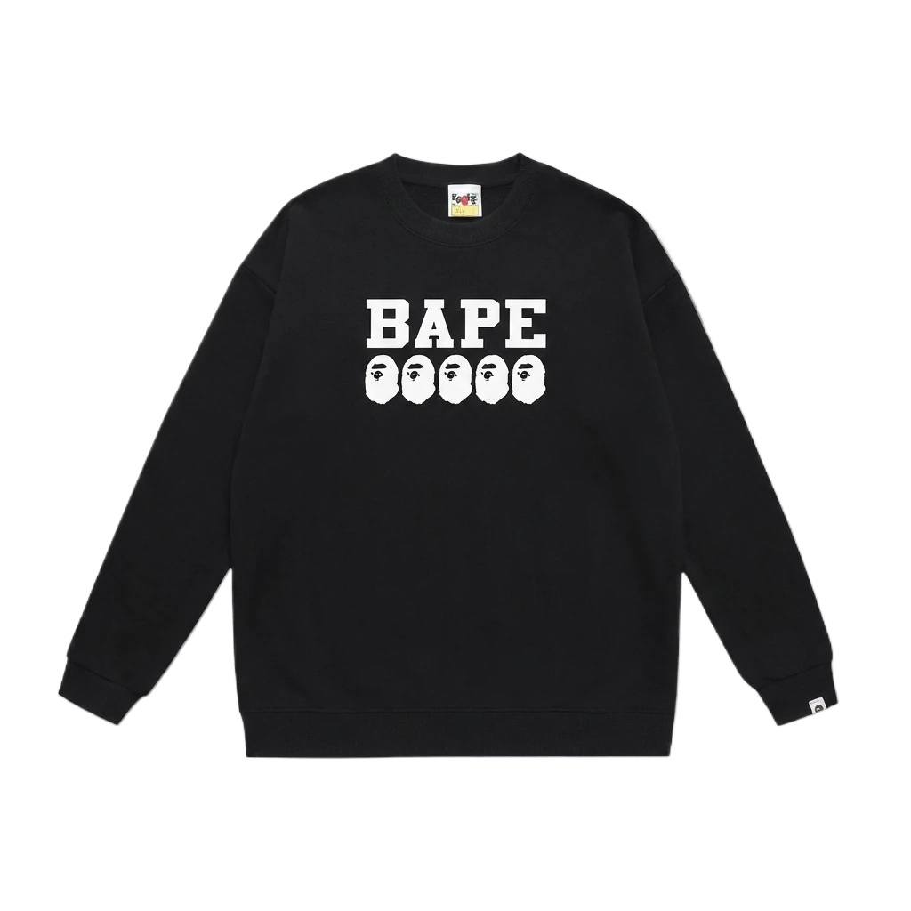 BAPE Ape Head Simple Black Sweatshirt