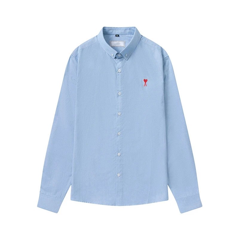 AMI minimalist style blue shirt