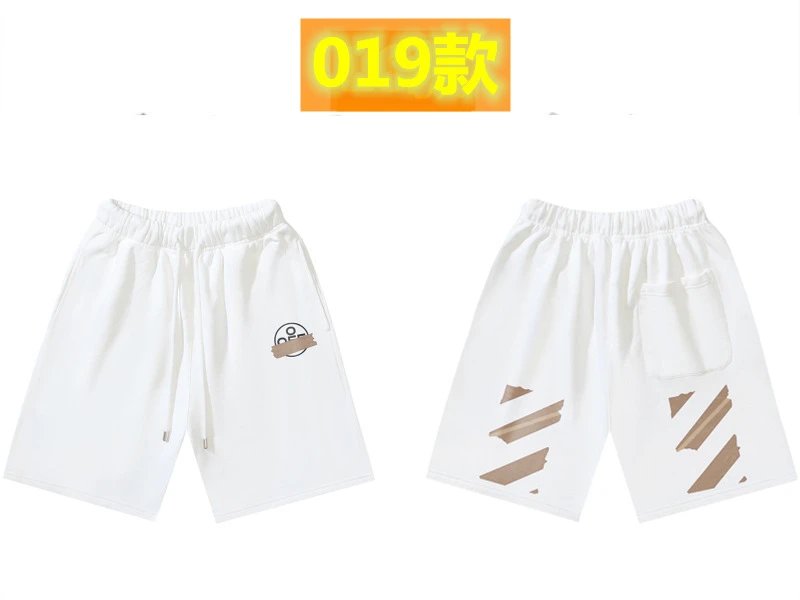 Off-White 019 trendy white shorts