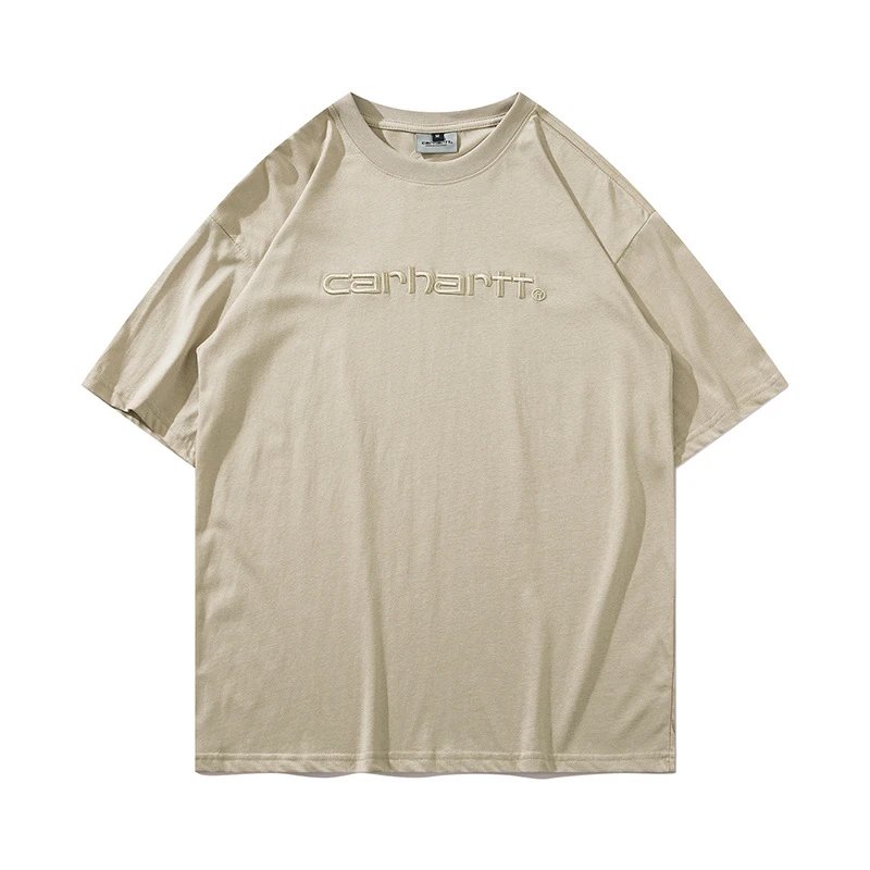Carhartt Casual Logo T-shirt Light Blue Subtle for Streetwear Looks