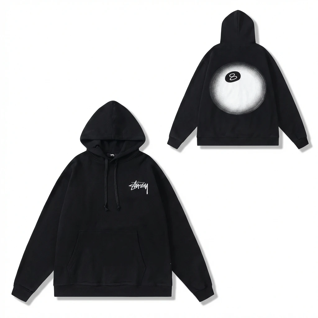 Stussy 8-ball Black Hoodie