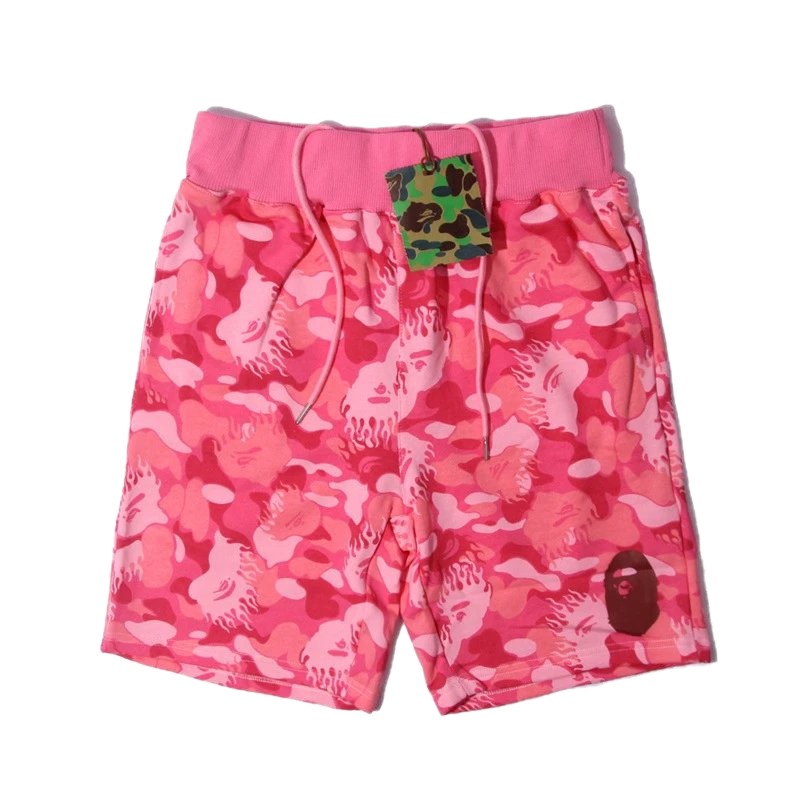 Bape camouflage-style pink shorts