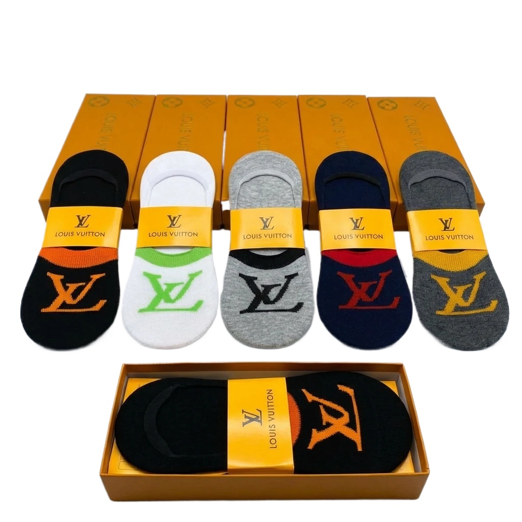 LV letter trendy brand style short socks
