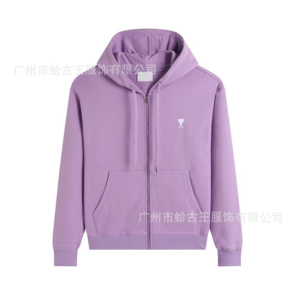 AMI Love Simple Style Purple Hoodie