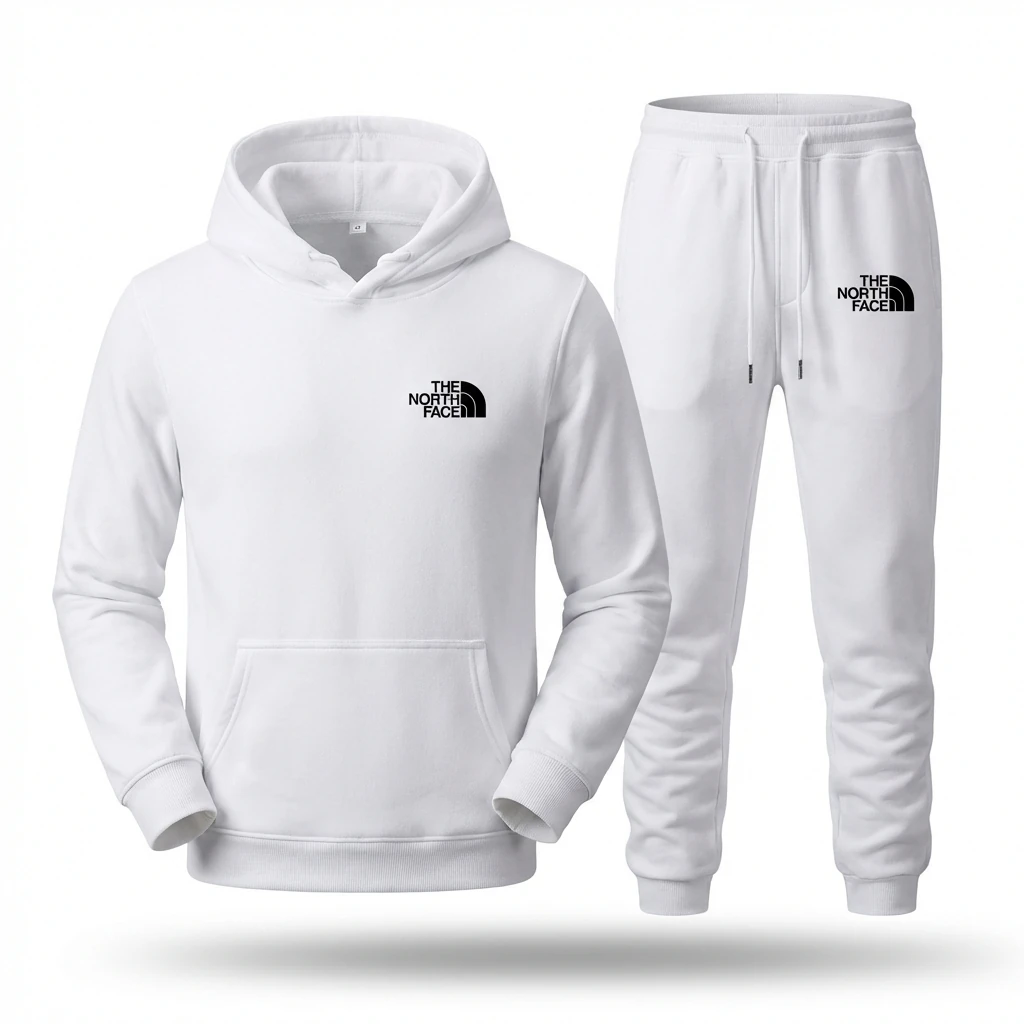 The North Face minimalist style white suit/set/outfit