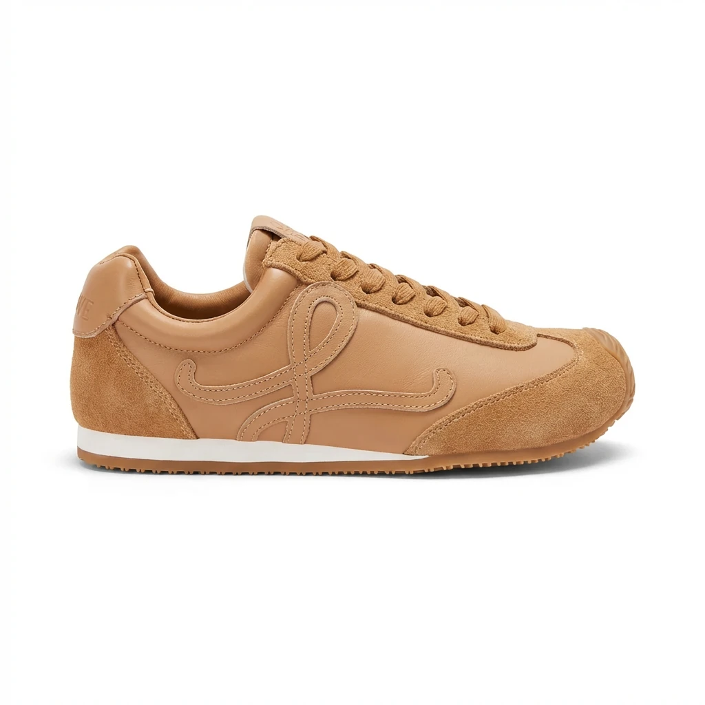 LOEWE retro-style khaki sneakers