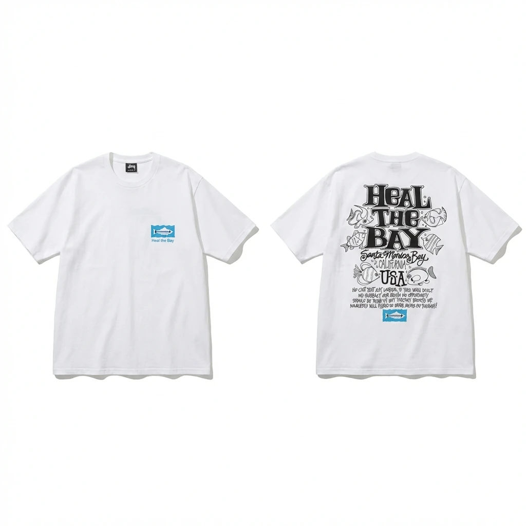 Stussy Healing Bay Collection White Short-sleeve Shirt