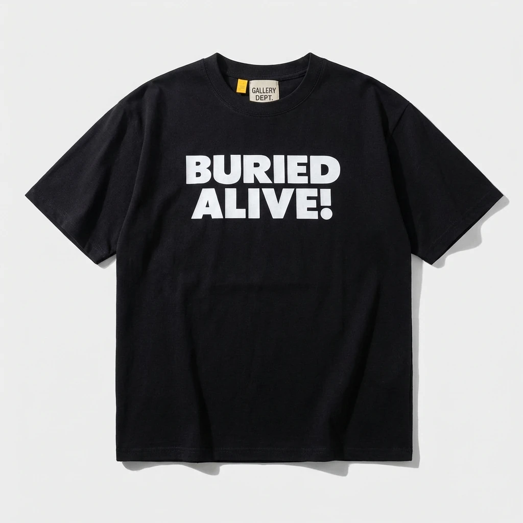 Gallery Dept Trendy and Cool Style Black T-shirt