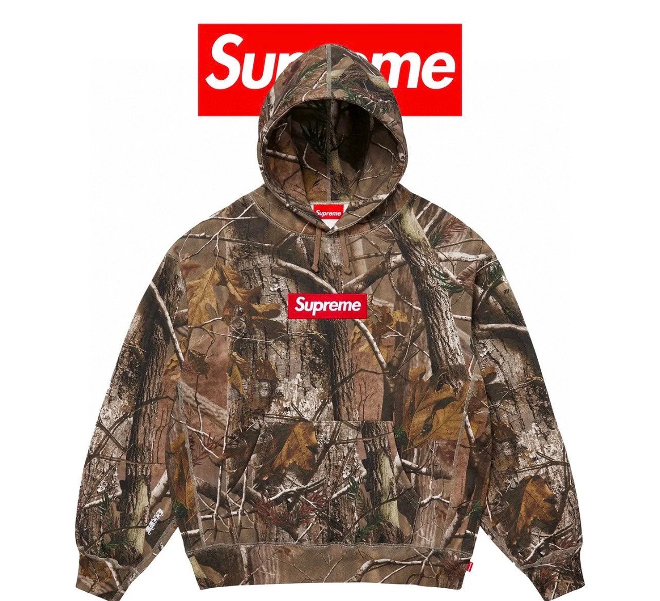 Supreme Camo Hooded Sweatshirt with Red Hoodie for Cold Weather