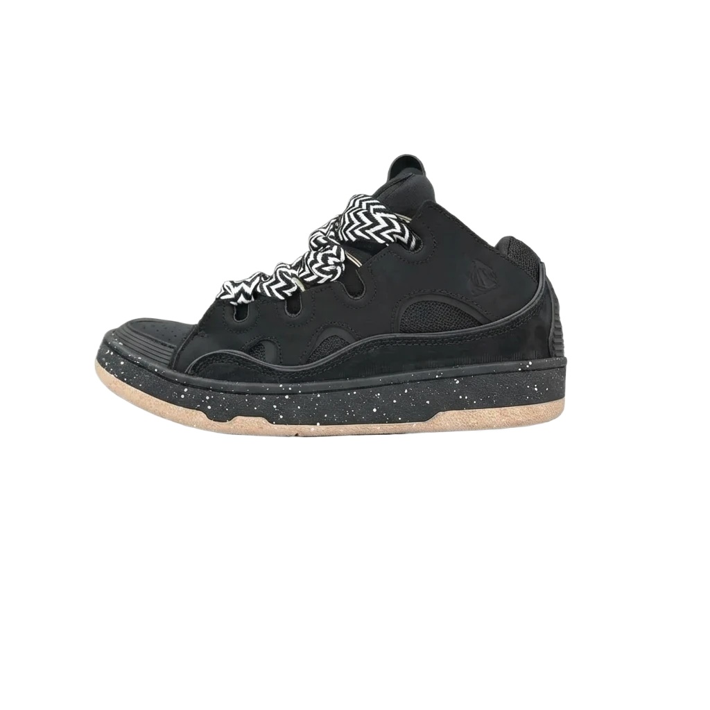 LANVIN retro-style black sneakers