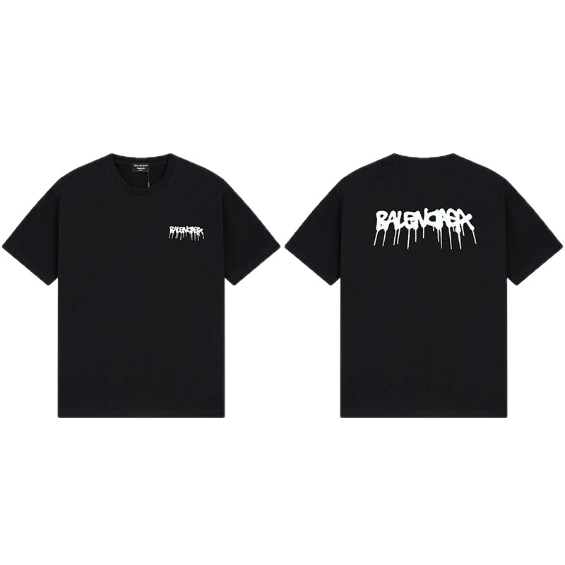 Balenciaga street-style black T-shirt