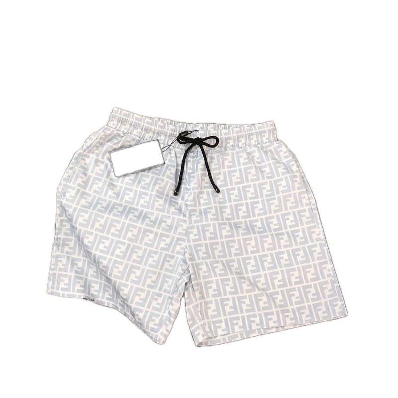 Fendi FF Monogram Casual Style Light Blue Shorts