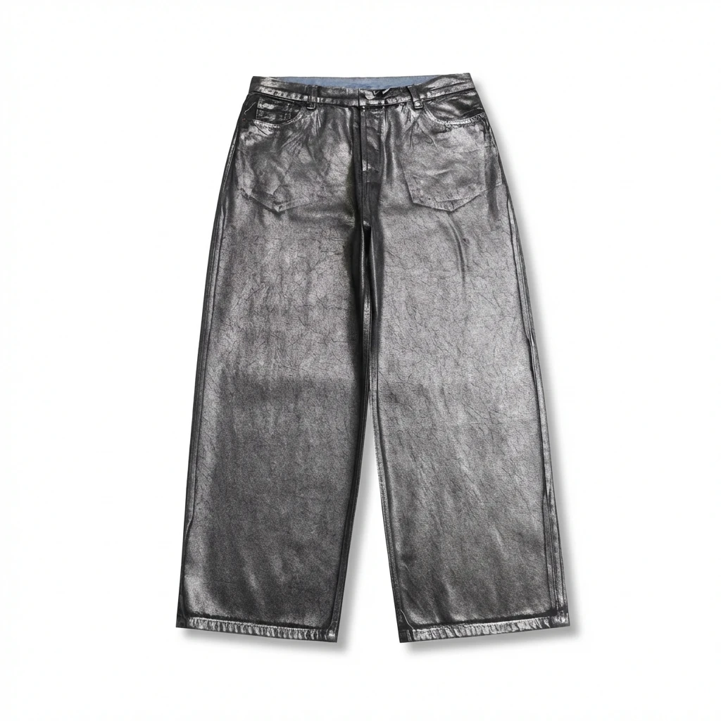 Acne Studios Metallic Wide-Leg Pants