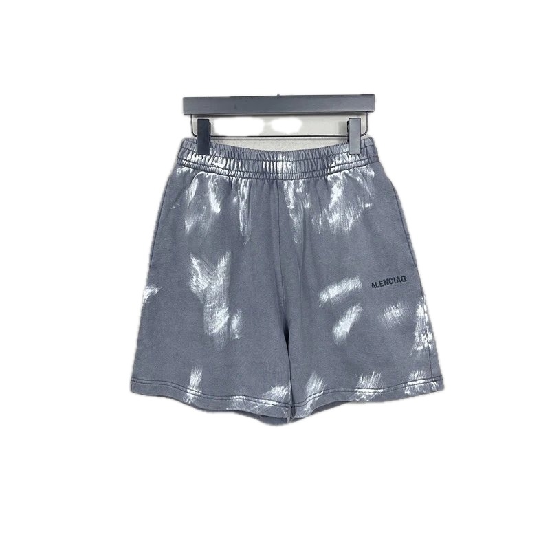 Balenciaga tie-dye style grey shorts