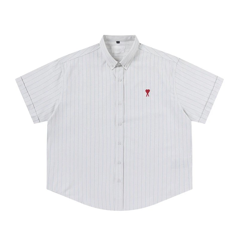 AMI Stripe Simple White Shirt