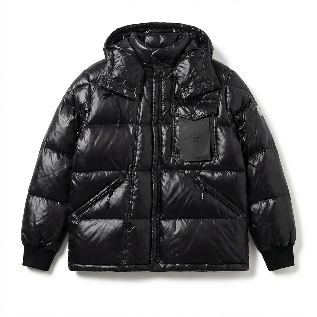 Moncler black trendy and cool down jacket