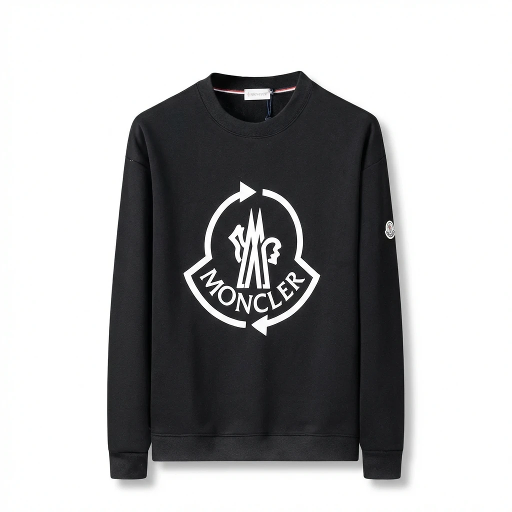 Moncler's classic trendy black sweatshirt
