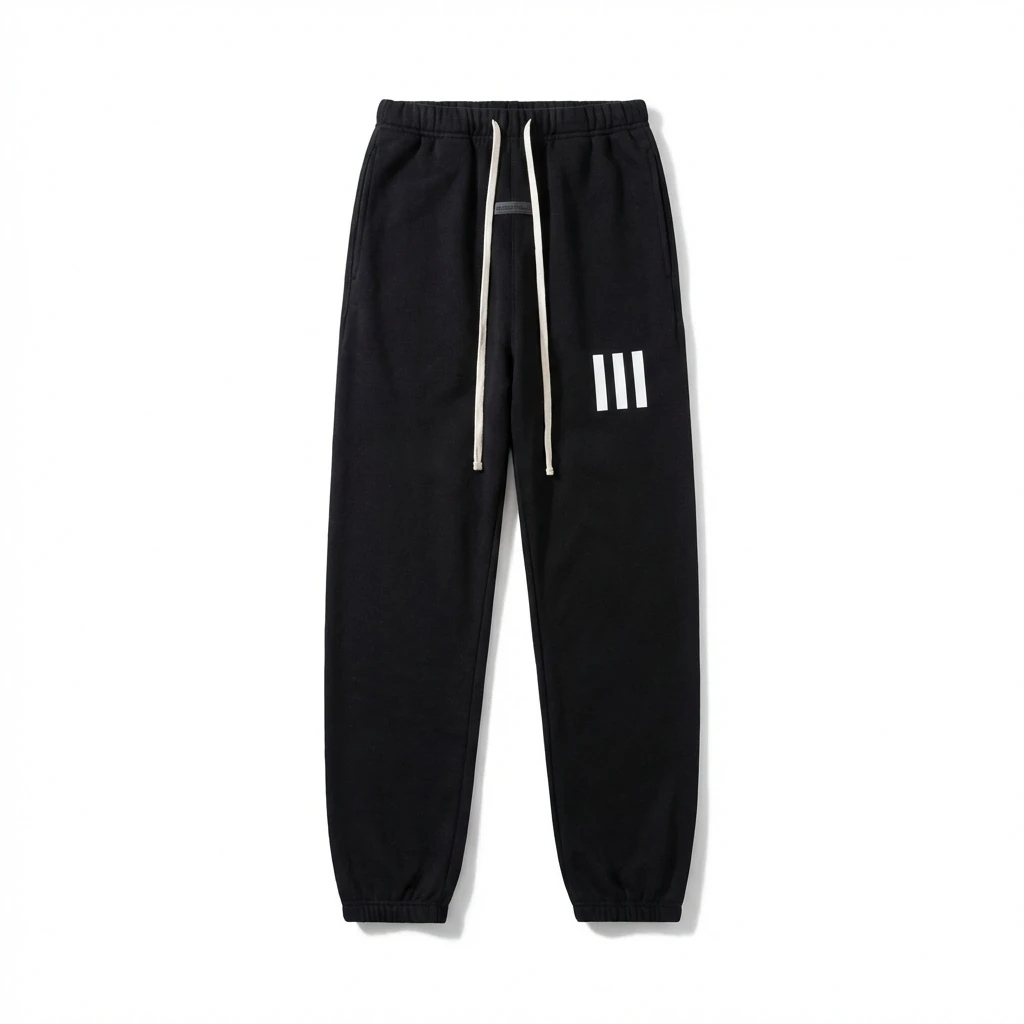 ESSENTIALS minimalist style black sweatpants