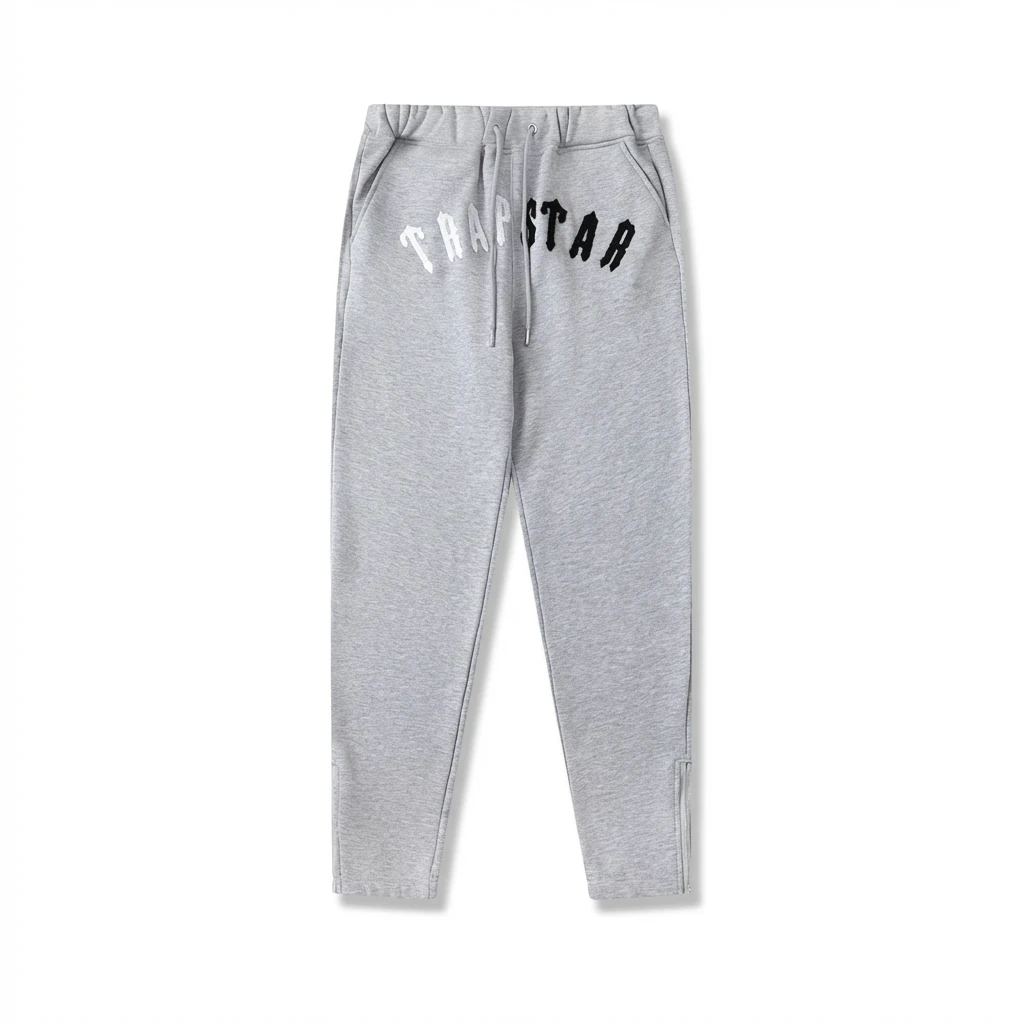 Trapstar Letter Trendy Brand Grey Sweatpants