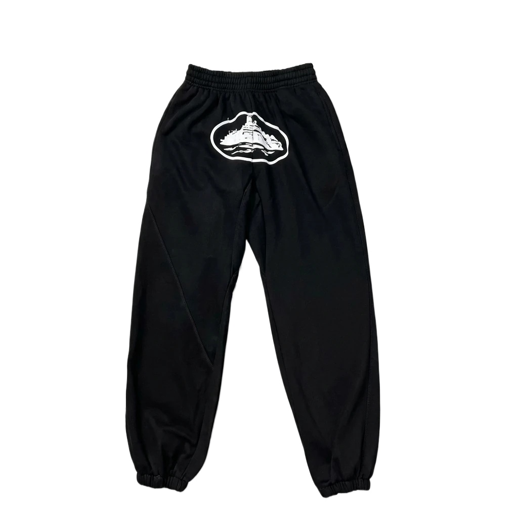 Corteiz Printed Casual Black Pants