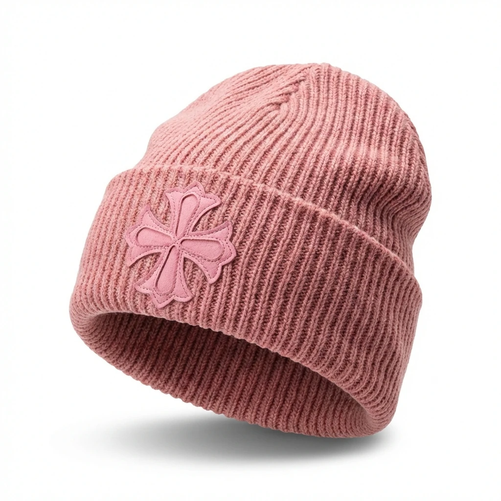Chrome Hearts Pink Trendy and Cool Knitted Hat