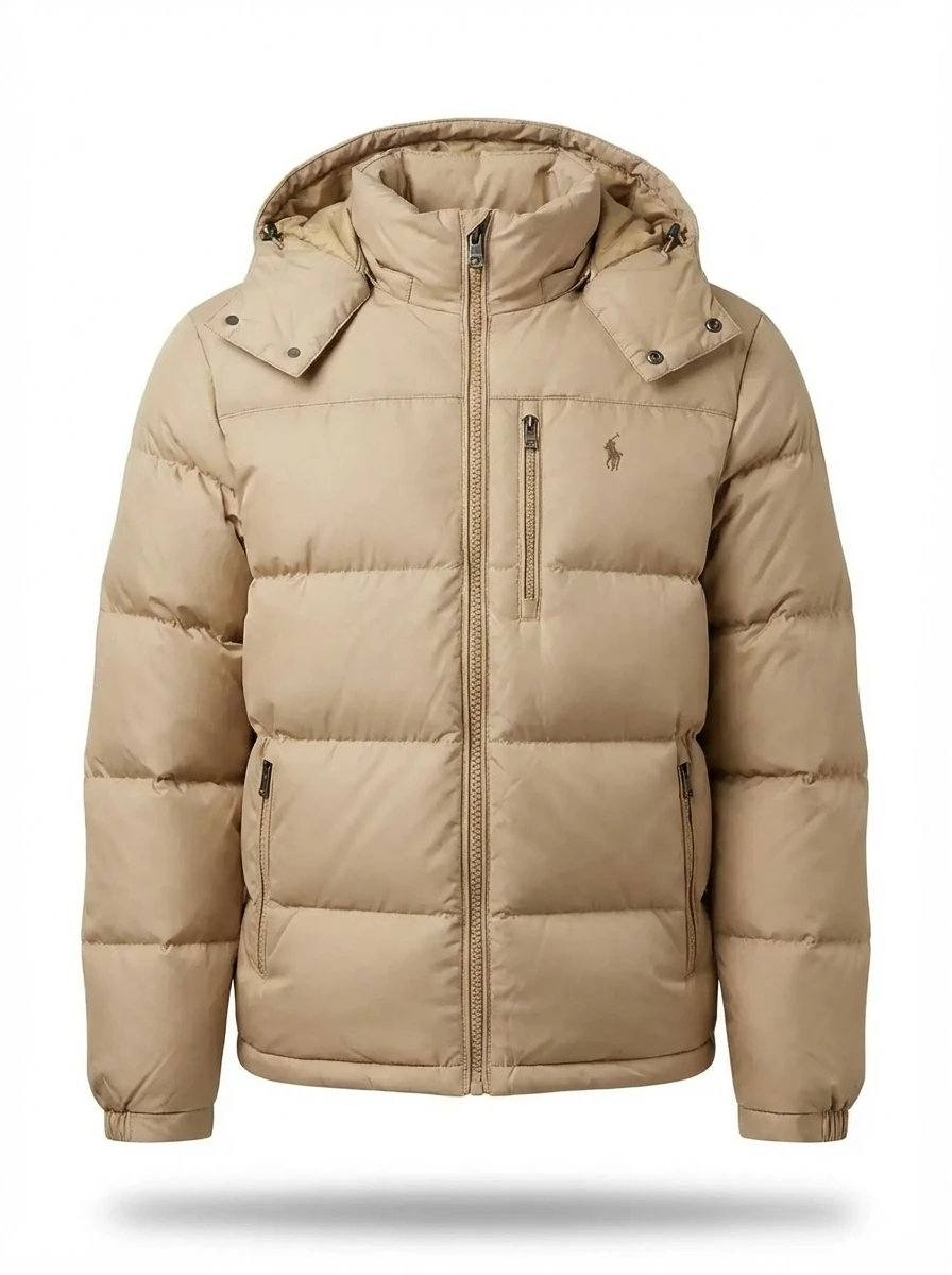 The classic khaki down jacket of Ralph Lauren.