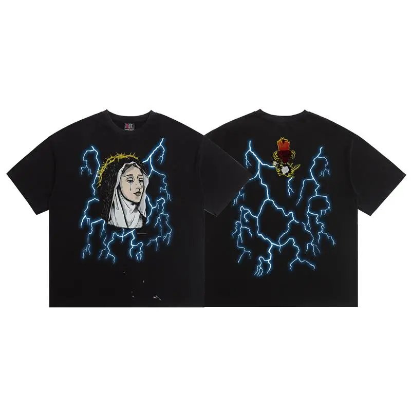 SAINT Our Lady of Lightning High Street Style Black T-Shirt