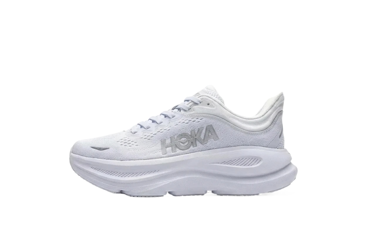 HOKA trendy brand white sports shoes