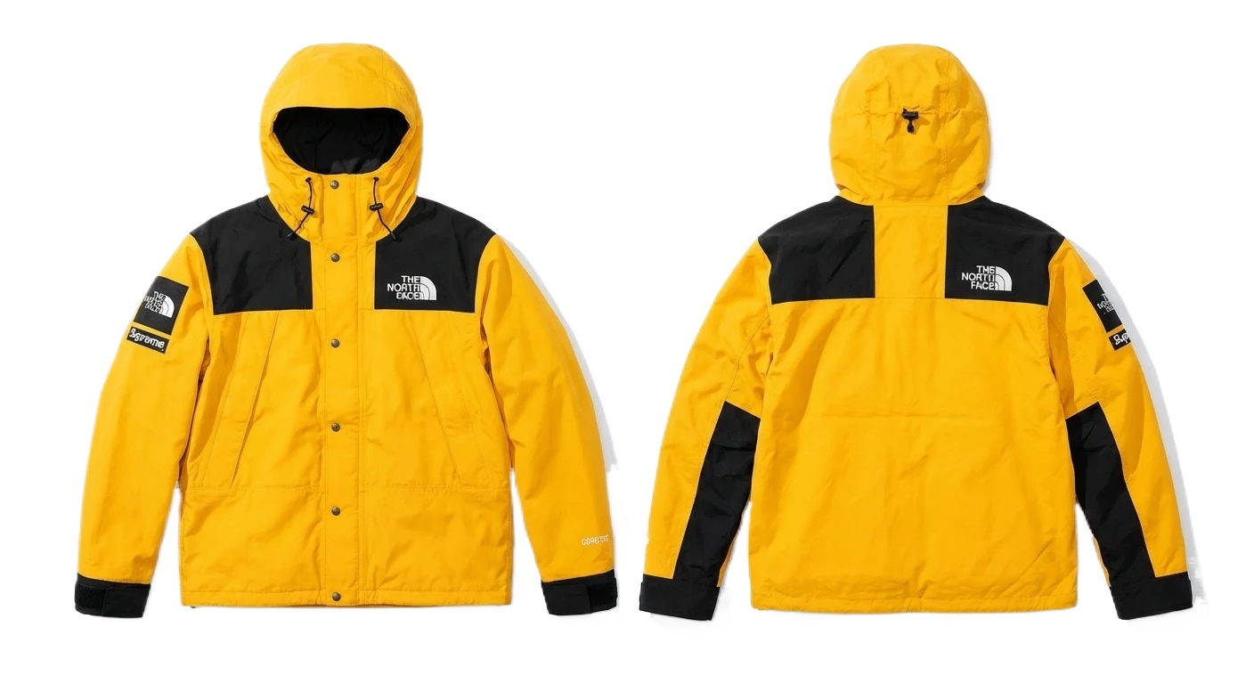 Supreme co-branded outdoor-style yellow coat
