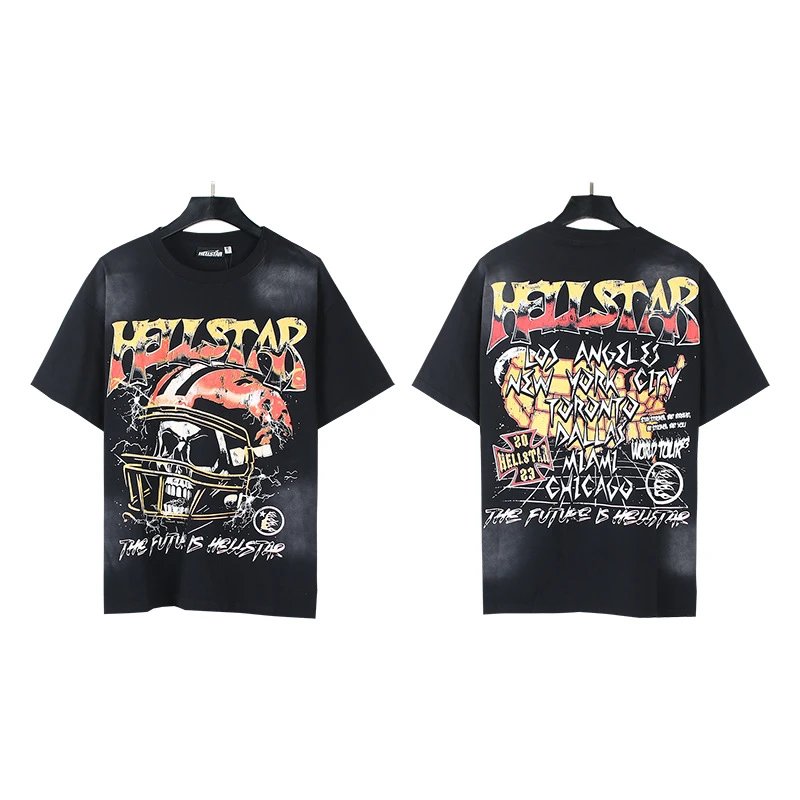 Hellstar World Tour Vintage Style Black T-Shirt