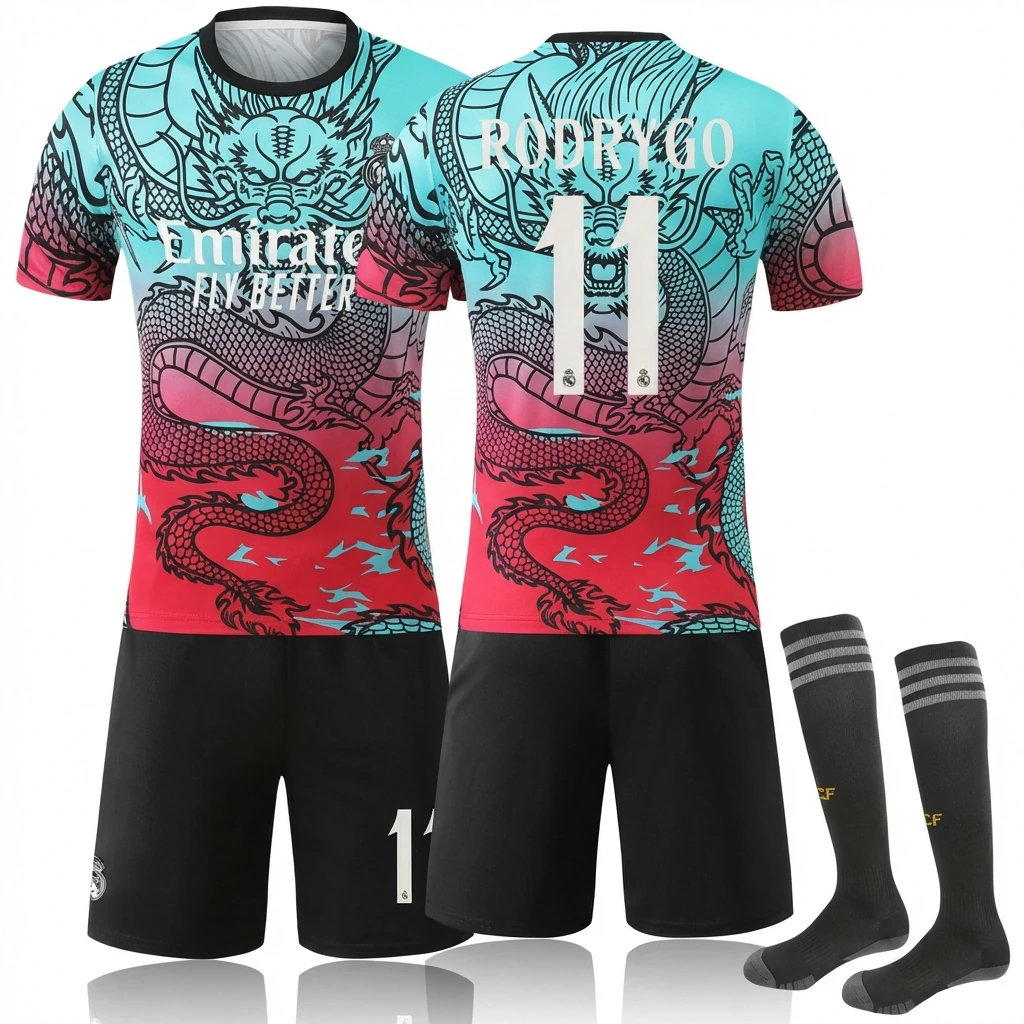 Real Madrid Dragon Pattern Trendy and Cool Set