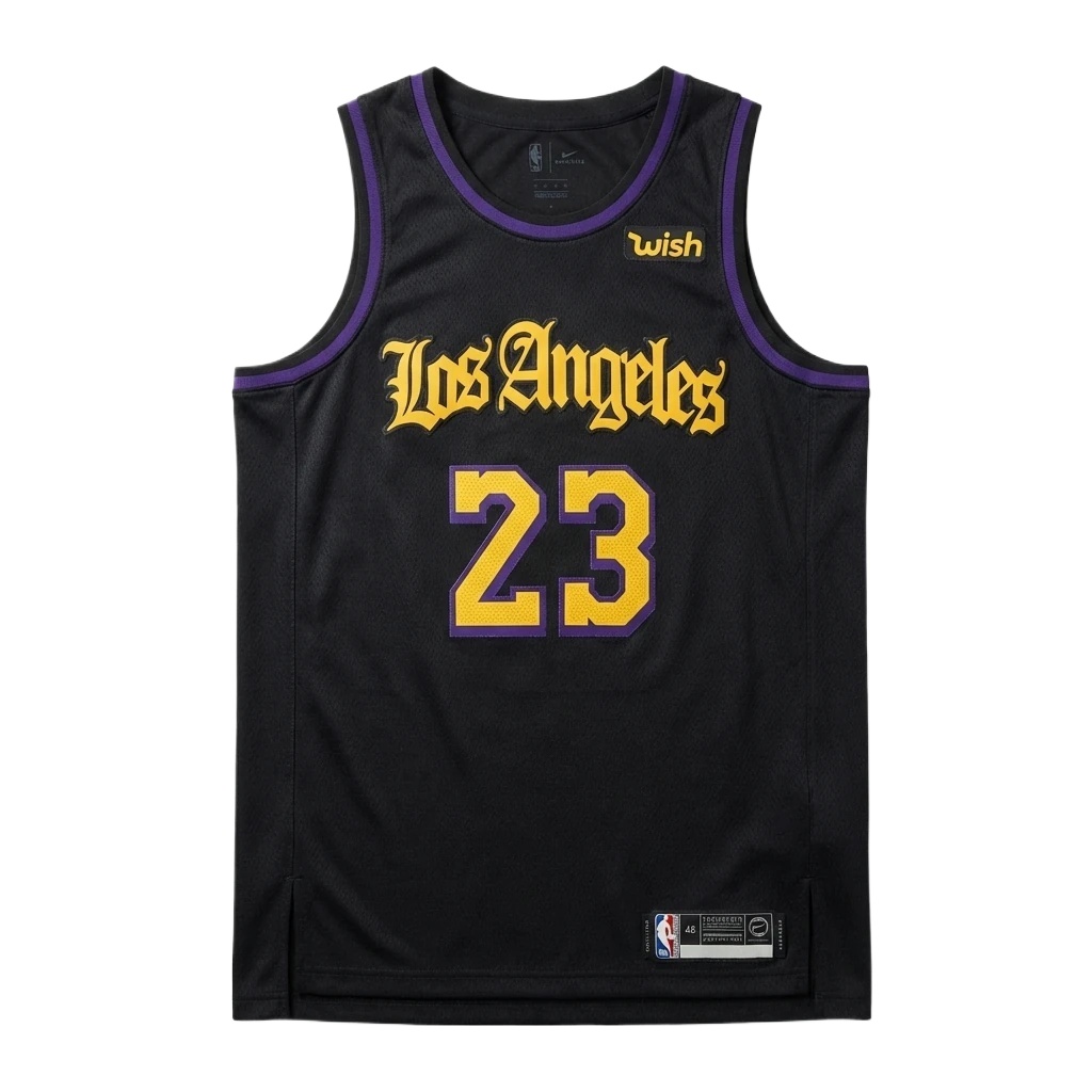 LBJ No.23 black-purple basketball jersey
