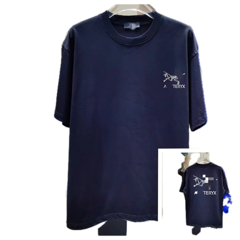 Arc'teryx Printed Techwear Style Dark Navy Short Sleeve T-shirt