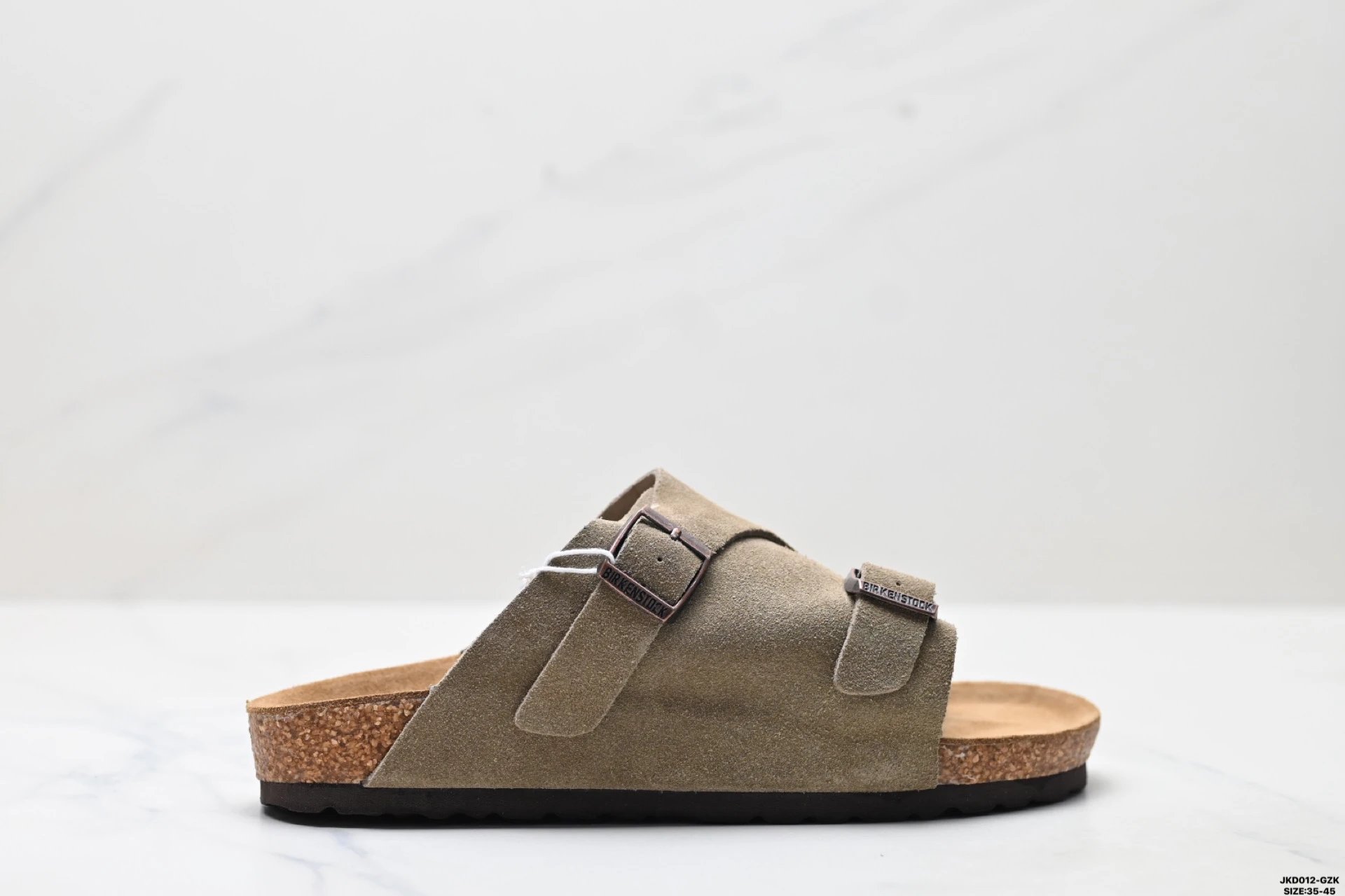 BIRKENSTOCK Cork Vintage Style Khaki Slide Sandals
