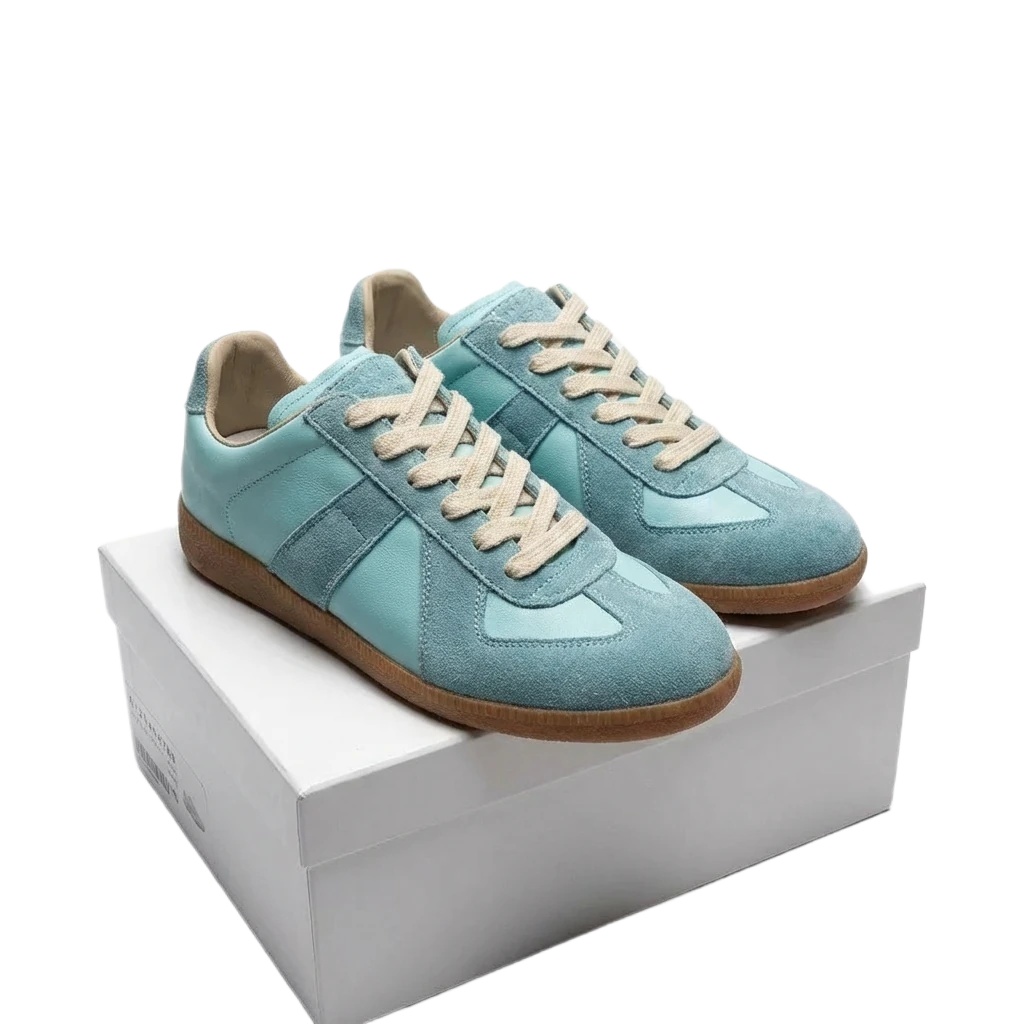 Maison Margiela vintage-style blue sports shoes