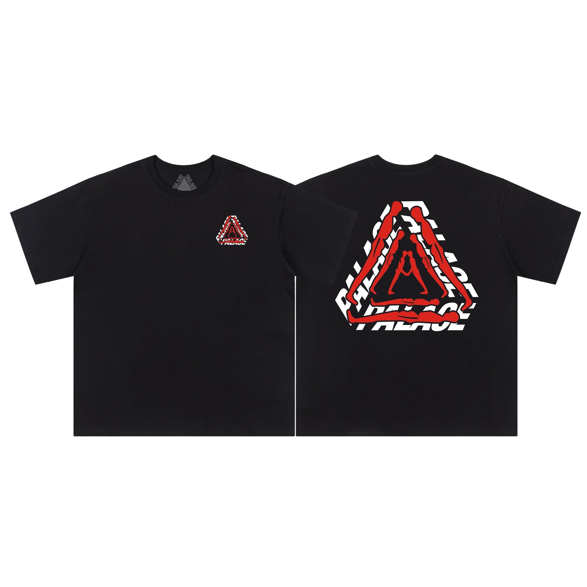 Palace Triangle Print Street Style Black T-Shirt