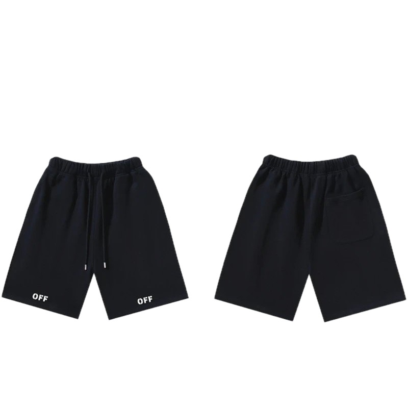 Off-White 017 Simple Style Black Shorts