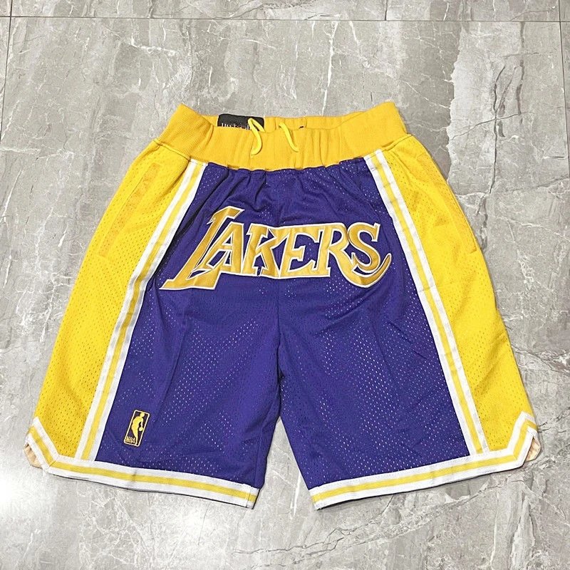 Lakers Casual Basketball shorts Yellow Lakers Mesh for Streetwear Looks