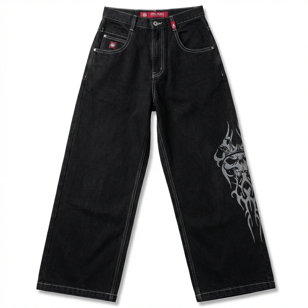 Y2K style black jeans