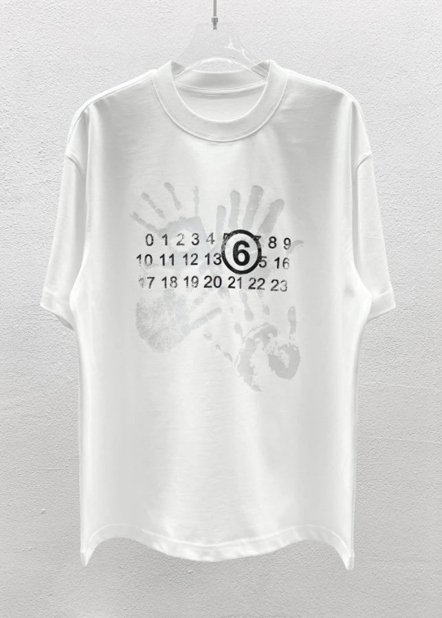 Maison Margiela MM6 Street Style White T-Shirt