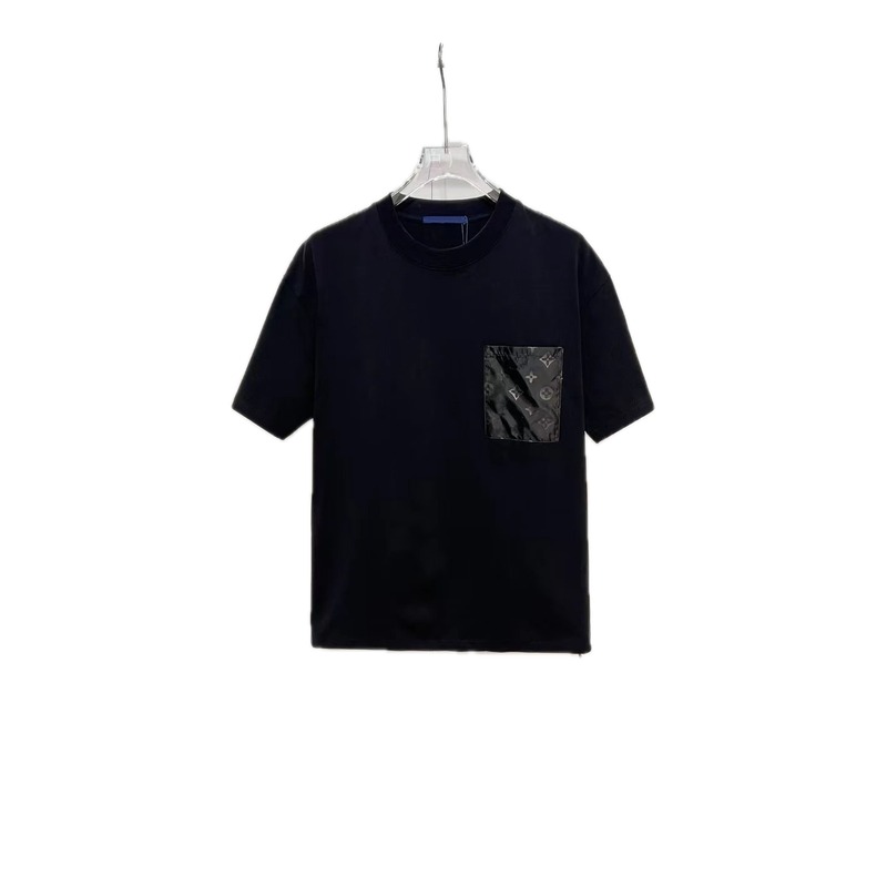 Louis Vuitton Monogram Casual Style Black T-Shirt